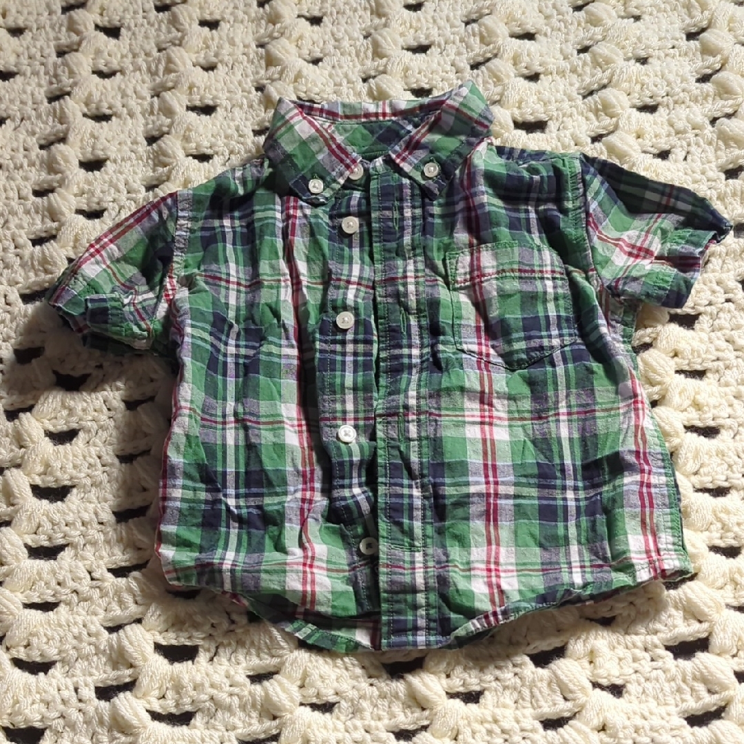 3 For $12 Gymboree Green Plaid Short-Sleeve Button-Down Shirt